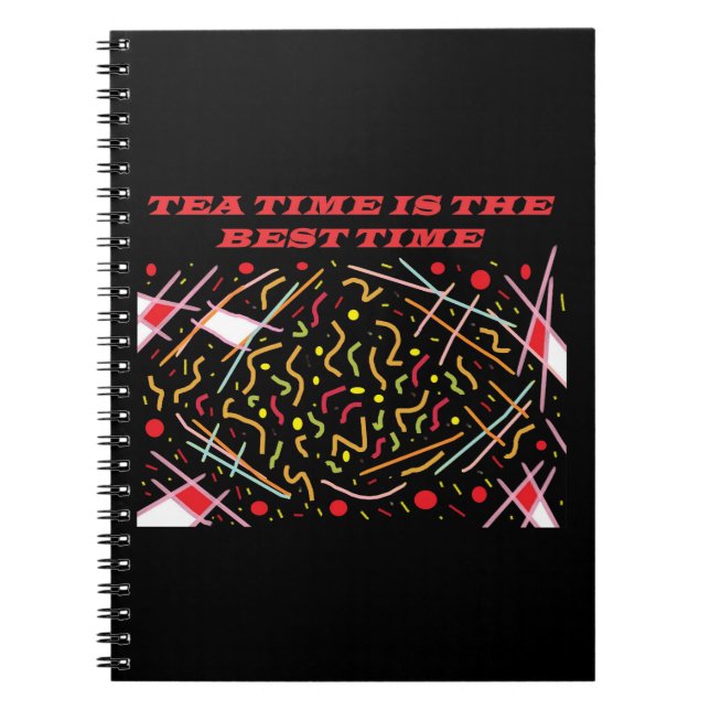 Teatime is the best time art design pocket folder  notebook (Front)