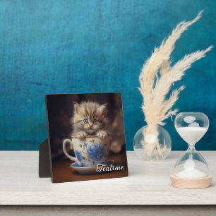 Teatime Kitten  Plaque