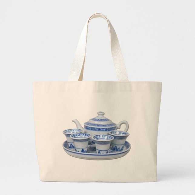 TeaTime Large Tote Bag (Front)