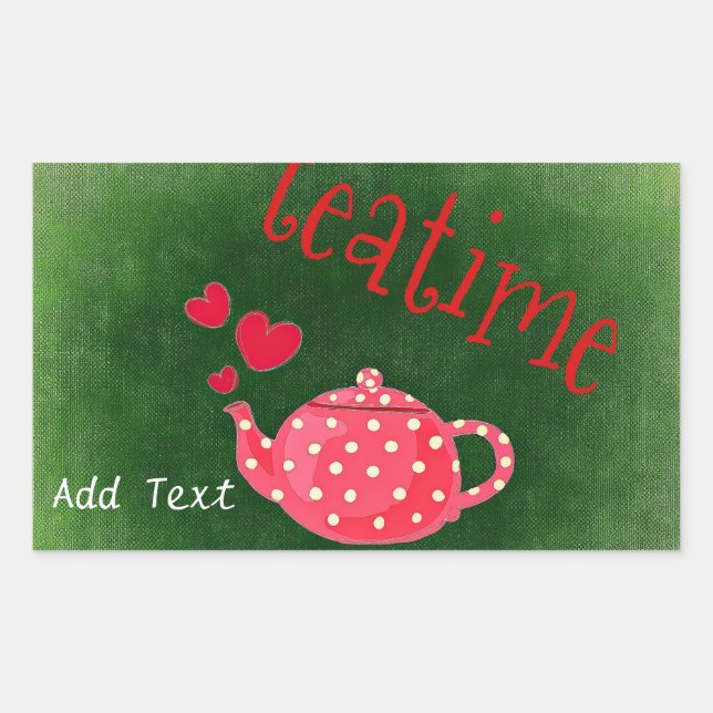 Teatime Party Favour Stickers Customised (Front)