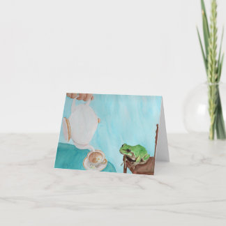 Teatime with Frederick: Greeting Card 4"x5.6"
