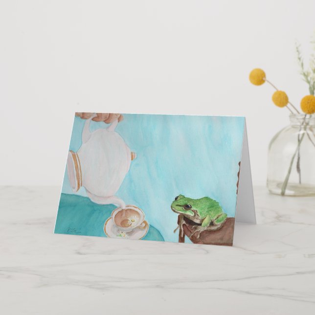 Teatime with Frederick Greeting Card A5 (Front)
