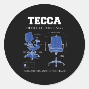 Tecca Office Furnishings - High Performance Chairs Classic Round Sticker