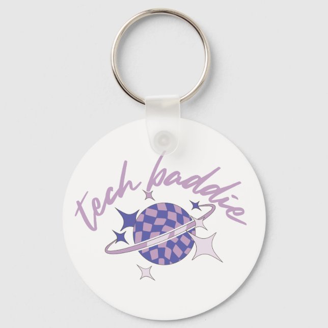 Tech Baddie (Variation 2) Keychain (Front)