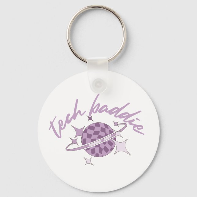 tech baddie variation 4 keychain (Front)