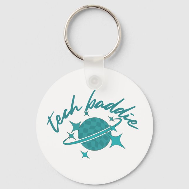 Tech Baddie (Variation 6) Keychain (Front)