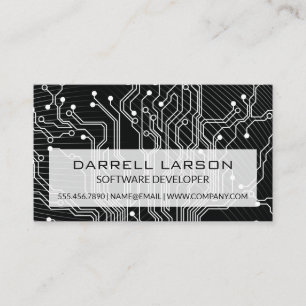 Tech Circuit Board   Lines Business Card