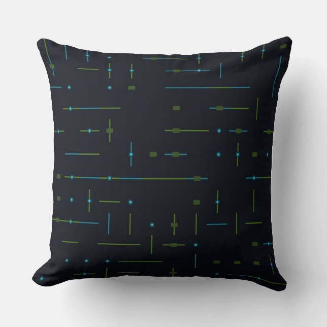 Tech Circuit Board Seamless Pattern Cushion (Front)