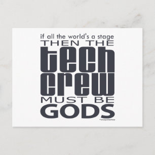Tech Crew Gods Postcard