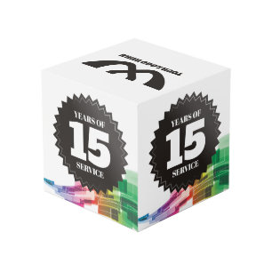 Tech curve 15 year employee anniversary award cube