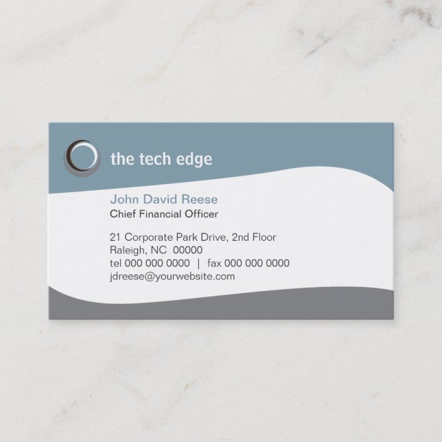 Tech Curves 2 Business Card (Front)