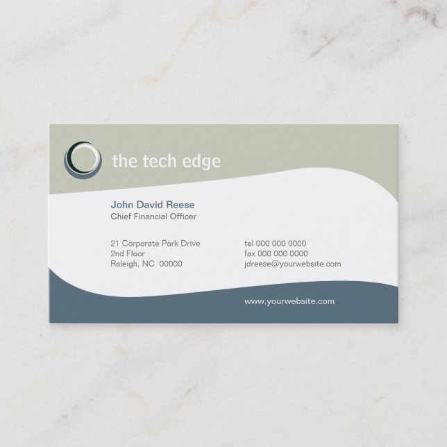 Tech Curves Business Card (Front)