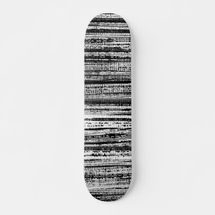 Tech Decay - Black and White on Wood Skateboard