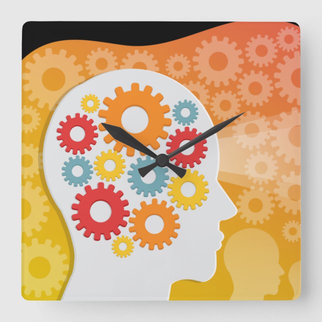 Tech Design Square Wall Clock (Front)