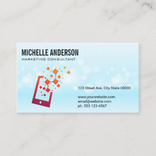 Tech Device Logo Social Marketing Business Card