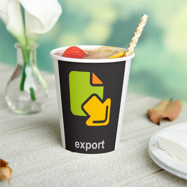 Tech Export Icon Digital Data File Paper Cups (Creator Uploaded)