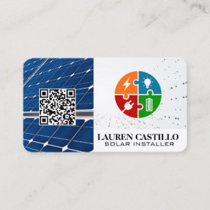 Tech Geometric Logo   Solar Panels Energy Business Card