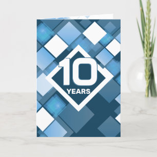 Tech geometric universal year employee anniversary card