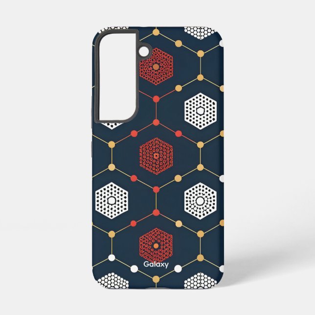 Tech Hexagon Network Galaxy S22 Case (Back)