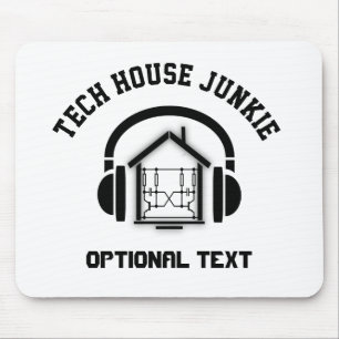 Tech House Music Junkie Custom (Light) Mouse Pad