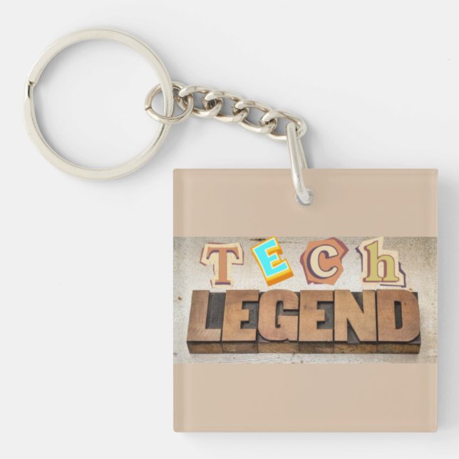 Tech Legend for Programmers & Problem Solvers Key Ring (Front)