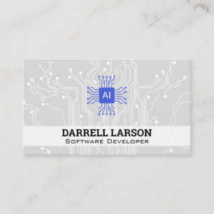 Tech Logo   Ai   Robotics Background Business Card