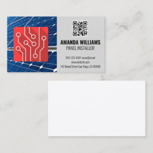 Tech Logo   Solar Panel   QR Code Business Card