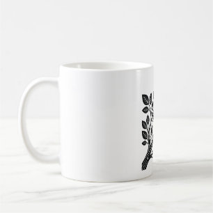 Tech Nature Fusion Minimalist Circuit Branch Line Coffee Mug