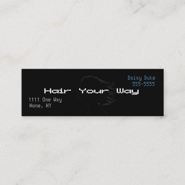 tech style mini mini business card (Front)