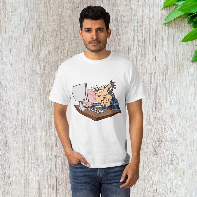 Tech Support Blowing A Bubble T-Shirt (Creator Uploaded)