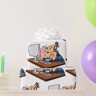 Tech Support Blowing A Bubble Wrapping Paper