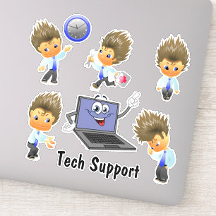 Tech Support Custom-Cut Vinyl Sticker