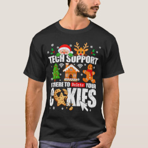 Tech Support Delete Your Cookies Men Ugly Christma T-Shirt