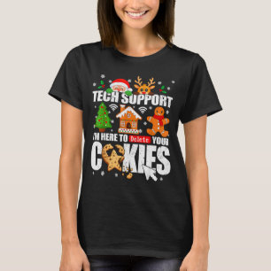 Tech Support Delete Your Cookies Men Ugly Christma T-Shirt