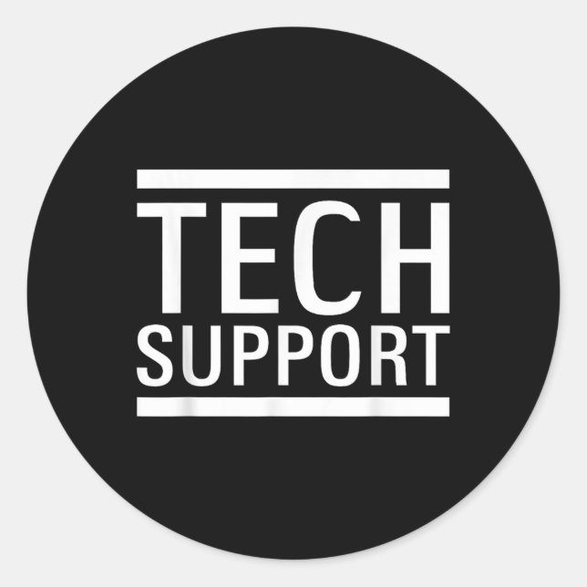 Tech Support Elon Doge  Classic Round Sticker (Front)