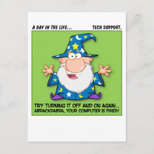 Tech Support Magic Postcard