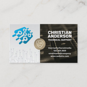 Tech Support   Microchip   Call Centre Business Card
