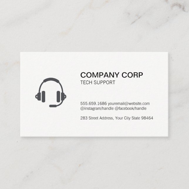 Tech Support Phone Service Appointment Card (Front)
