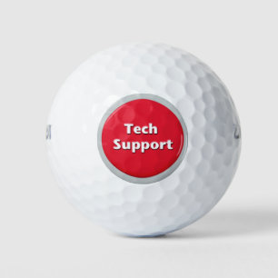 Tech Support Red Panic Button Golf Balls