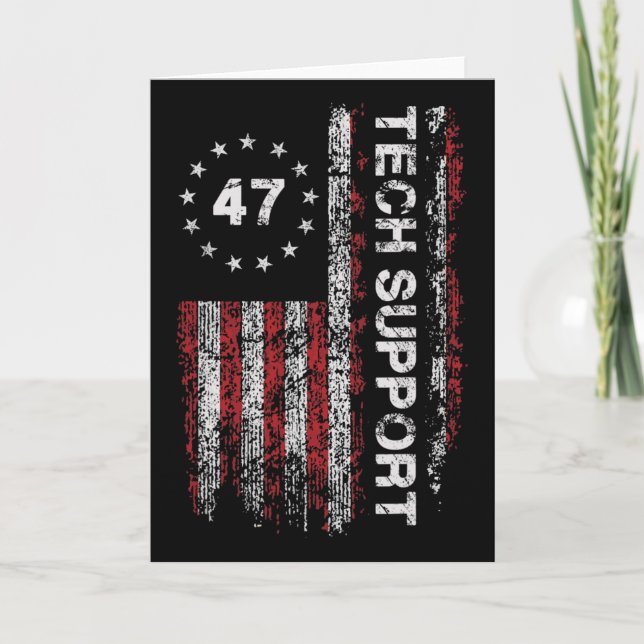 Tech Support Us Flag White House Tech Support D.o. Card (Front)
