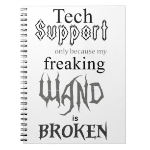 Tech Support Wand Notebook