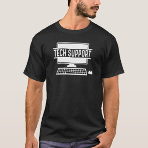 Tech Support With Computer And Mouse T-Shirt