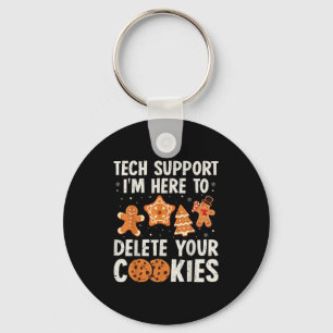 Tech Suprt Christmas Cookies Women Men Funny Chris Key Ring