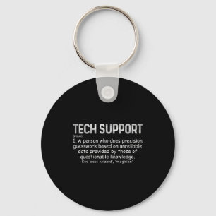 Tech Suprt Definition Tee Funny It Computer Nerd T Key Ring