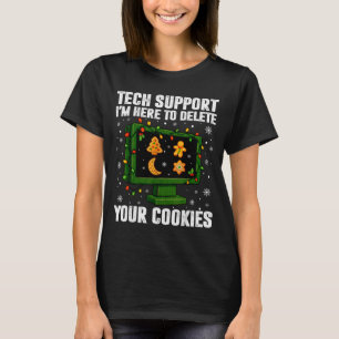 Tech Suprt Delete Your Cookies Men Ugly Christmas  T-Shirt