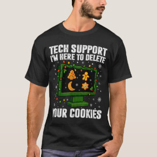Tech Suprt Delete Your Cookies Men Ugly Christmas  T-Shirt