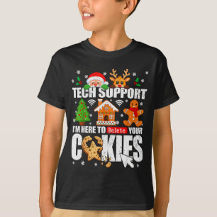 Tech Suprt Delete Your Cookies Men Ugly Christmas T-Shirt