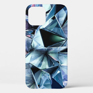 Tech tech triangle crystal background. iPhone 12 case