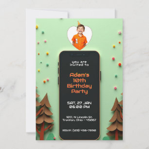 Tech-Themed Smartphone Personalised Birthday Card