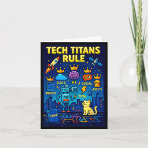 Tech Titans Rule Funny Big Technology Satire Wer G Card